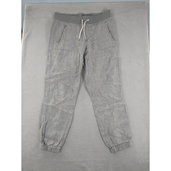 Athleta Pants - Athleta Cabo Linen Jogger Women's 10 Gray Lightweight 405720-06